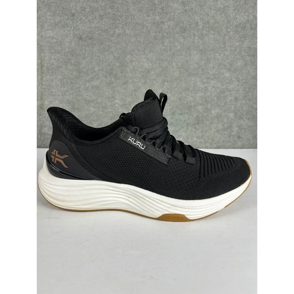 Kuru Atom 2 Athletic Walking Shoe Wide Width Size 9 Black Gum Sole